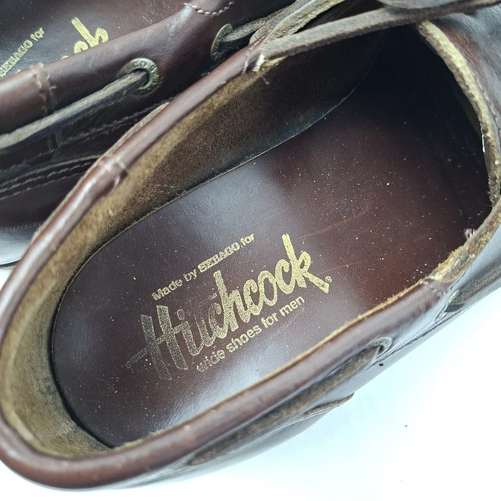 SEBAGO SIZE 8.5 6E MENS BROWN LEATHER Docksides Schooner Boat Deck SHOES
